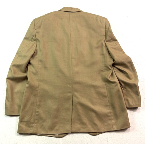 Jos A Bank 50L Tan Blazer Jacket Sport Suit Coat All Season Silk Wool Soft - Picture 6 of 10